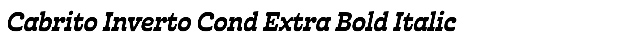 Cabrito Inverto Cond Extra Bold Italic image